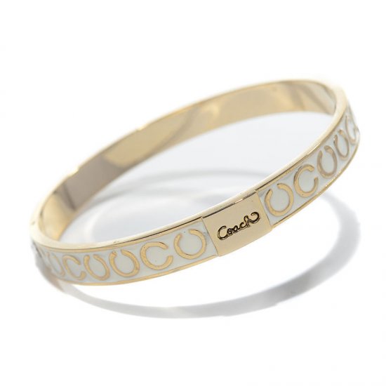 Coach Thin Op Art Pave White Bracelets CAA | Women